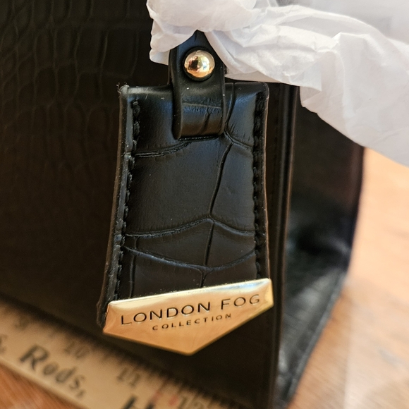 LONDON FOG Brielle Croco Satchal 100th Anniversary BAG Purse NWT - Picture 5 of 11